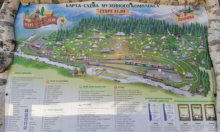 Колочава карта-схема музею «Старе село» фото