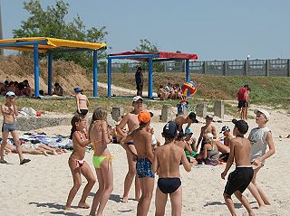 Пляж лагеря «Чайка» в Кирилловке