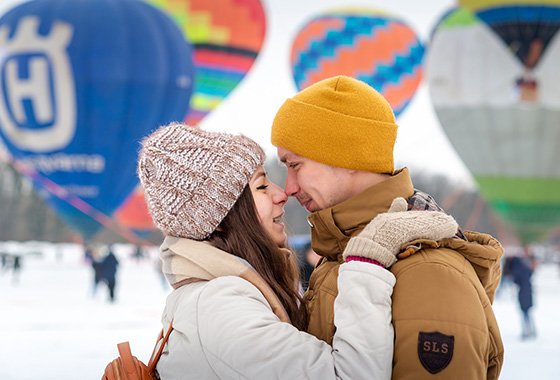 Киев Зимний фестиваль воздушных шаров